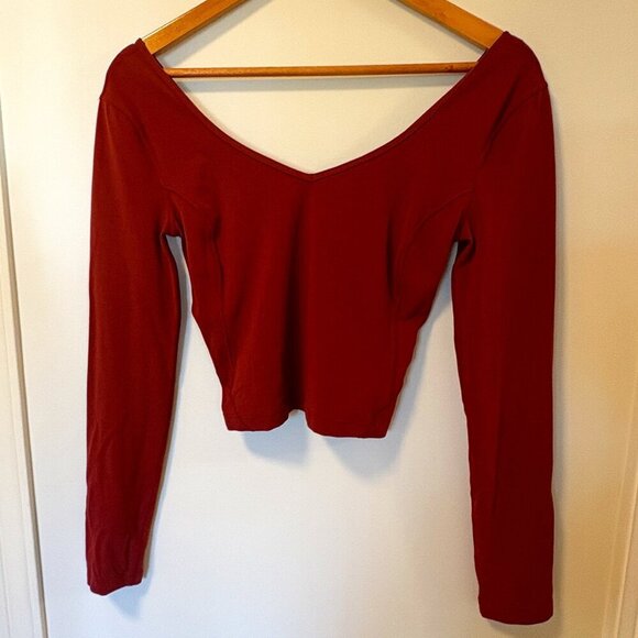 Lululemon Align Long Sleeve Shirt, Size 10 Red Merlot - Picture 1 of 7